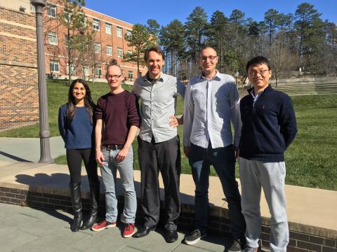 Hyperpolarization team: Anica Nangia, Dr. Angus Logan, Prof. Thomas Theis, Dr. Johannes Colell, Zijian Zhou.
